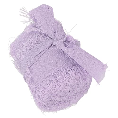 Chiffon Ribbon weiche Textur Hand gefärbt Vintage Ribbon Basteldekoration Bouquet Einladung Souvenirs Verpackung (Lila HM2231604) von ETAINGYEUN