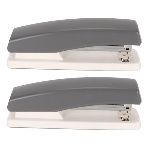 Desktop Stapler kompakt tragbare 20 Blätter Kapazität verhindern, dass Slip Slip Slitt Slip Office School (Grau) von ETAINGYEUN