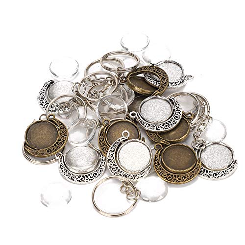 ETAINGYEUN 48pcs Rotation Anhänger Basisfach Runde Glas Kuppeln Schlüssel Ringe Schmuck Handwerk Werkzeugzubehör für Handwerksmobile Schmuck Souvenirs Herstellung ETAINGYEUN 48pcs Rotation Anhänger Basisfach Runde Glas Kuppeln Schlüssel Ringe Schmuck Handwerk Werkzeugzubehör für Handwerksmobile Schmuck Souvenirs Herstellung von ETAINGYEUN