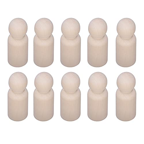 ETAINGYEUN Hölzerne Peg Figur gutes hartholz poliert nahtlos einfach gebrauchte Malt malen färben Kinderhandwerk Holzfarbe Set von 10 (Männliche Marionette) von ETAINGYEUN