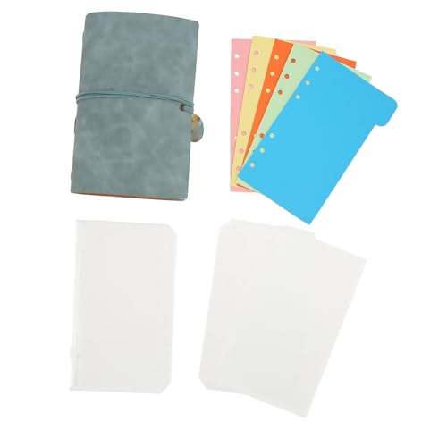 ETAINGYEUN Notizbuch mit 80 Blatt losen Blättern, PU-Ledereinband, 6 runde Spiralnotizbücher, Schreibtagebuch für Büro- und Schulbedarf von ETAINGYEUN