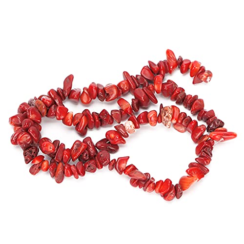 Einzigartige unregelmäßige Perlen exquisite Handarbeit Perlenzubehör Halskette Armband Herstellung (Korallensteinrot) von ETAINGYEUN