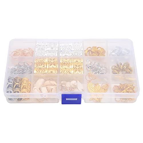 Haarschlauchperlen, Spiralhaarspulen für Dreadlocks, Haarflechten, 159-teiliges Set Haarschlauchperlen, Spiralhaarspulen für Dreadlocks, Haarflechten, 159-teiliges Set von ETAINGYEUN