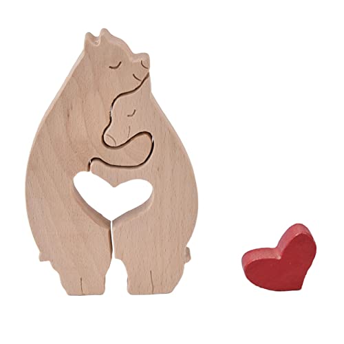 Hölzerne Tierverzierungen süße Kaninchen Home Decoration Muttertags (B12) von ETAINGYEUN
