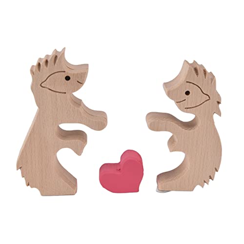 Hölzerne Tierverzierungen süße Kaninchen Home Decoration Muttertags (B13) von ETAINGYEUN