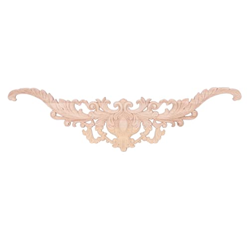 Holz Applikationen eleganter europäischer Stil Gummi Holz Langblume Blumenstück Home ation geschnitzte Accessoires für Schränke Spiegel von ETAINGYEUN