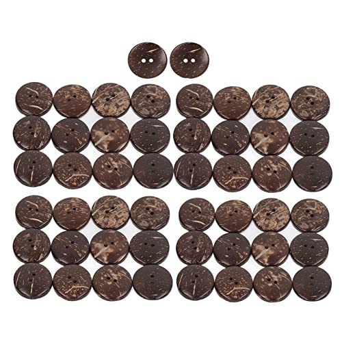Holzknöpfe Ornament Basteln Kokosnussschalenknöpfe rund 50 PCs Handarbeit Haushalte Die meisten Szenarien von ETAINGYEUN