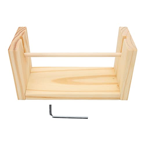 Horizontaler Garnhalter aus Holz, verhindert Verknoten, glänzende Rotation, Handarbeit zum Häkeln und Nähen von ETAINGYEUN