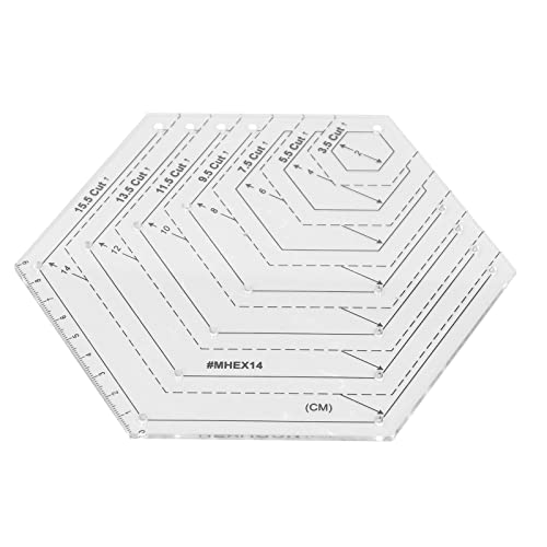 Klarer Hexagon Lurer Handwork hohe Genauigkeit transparente Acryl -Quilt -Vorlage zum Ziehen des Schnittnäherhaushalts Klarer Hexagon Lurer Handwork hohe Genauigkeit transparente Acryl -Quilt -Vorlage zum Ziehen des Schnittnäherhaushalts von ETAINGYEUN