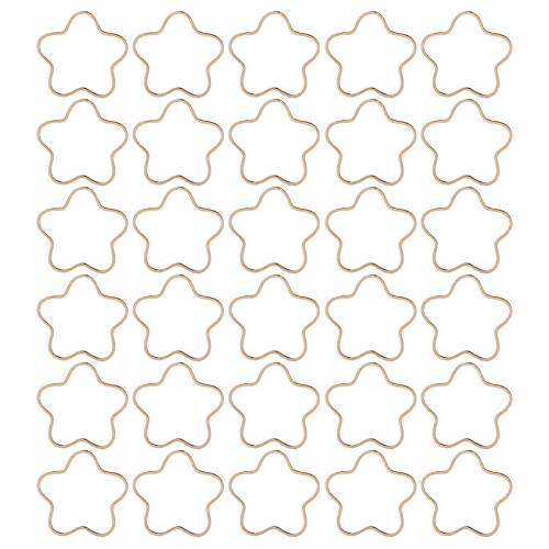 Kupfer-Hohlrahmen-Anhänger, Schmuckherstellungszubehör für Handarbeit, Bastelfreunde (Blumenform) von ETAINGYEUN