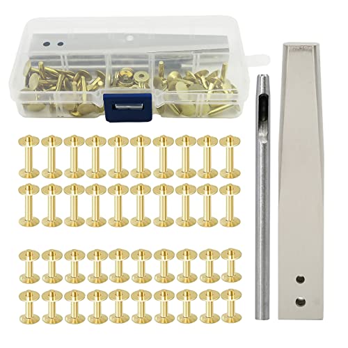 Kupfer Nieten Burrs Kit Vielseitige Handarbeit Lederhandwerk Tool Kupfer Nieten Setter für Gürtelbeutel (Stil a) von ETAINGYEUN