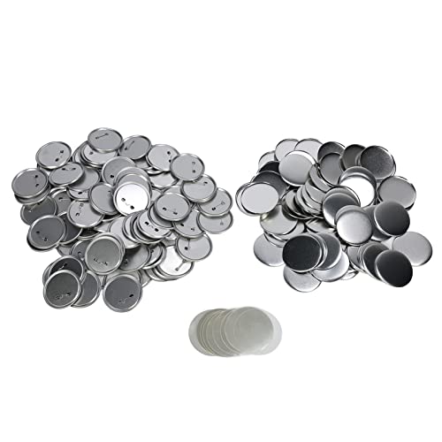 Leere Taste Abzeichen Teile Set Metal Round Button Stifte 100 Sets Handarbeit machen e Eisen bahn (75 mm) von ETAINGYEUN