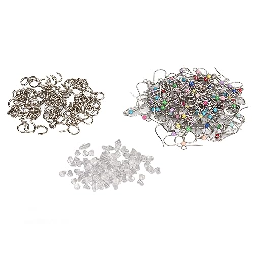 Ohrringhaken-Set, Edelstahl, verschiedene Farben, Ohrringhaken-Set mit Biegeringen, Ohrringverschlüssen Ohrringhaken-Set, Edelstahl, verschiedene Farben, Ohrringhaken-Set mit Biegeringen, Ohrringverschlüssen von ETAINGYEUN