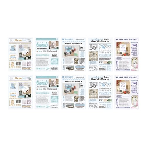 Planer Stickers Blech dekorativen Klebstoff für Journal Scrapbook Leichtes tragbares Journal Scrapbook von ETAINGYEUN