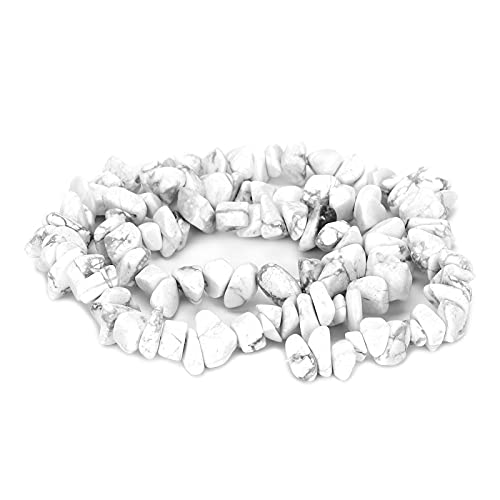 Schmuck Making Handarbeit unregelmäßige Perlenchip -Halskette Armband Bastelzubehör (Weißes Türkis) von ETAINGYEUN