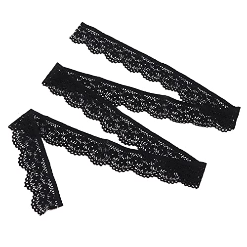 Schwarzes Spitzenband Wellen -Nylonnähkarte und 10 Yard 2,5 cm Breite herstellen von ETAINGYEUN