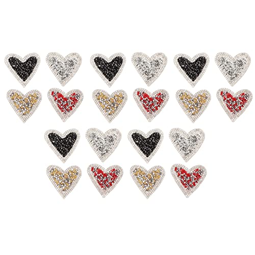 Strassgestickte Pflaster Herz glänzende Handarbeit Bügeln Kleidungsdekoration 20 PCs Strassgestickte Pflaster Herz glänzende Handarbeit Bügeln Kleidungsdekoration 20 PCs von ETAINGYEUN