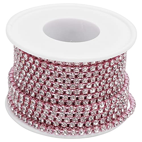 Strasskettenkette Handarbeit dünne Klauen basteln weißer Glasbohrer, die für verschiedene Dekorationen verwendet wird (SS12 Pink Klauenkette) von ETAINGYEUN