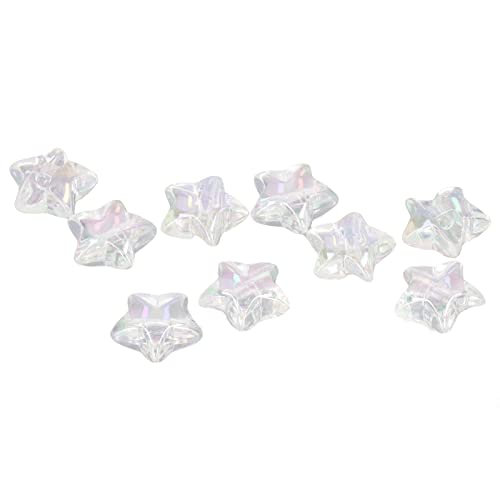 Süße transparente Acrylperlen Handarbeit Armband Schmuck 10pcs klares Cartoon -Design glattere Oberflächen (Fünf spitze Stern geformt) von ETAINGYEUN