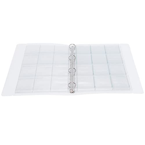Transparenter Binder Compact Tragbares Abzeichen Speicherbuch -Medaillenmedaille Fotosammlung Ordner (Fall + 12 Löcher Innenseiten 6 Teile) von ETAINGYEUN