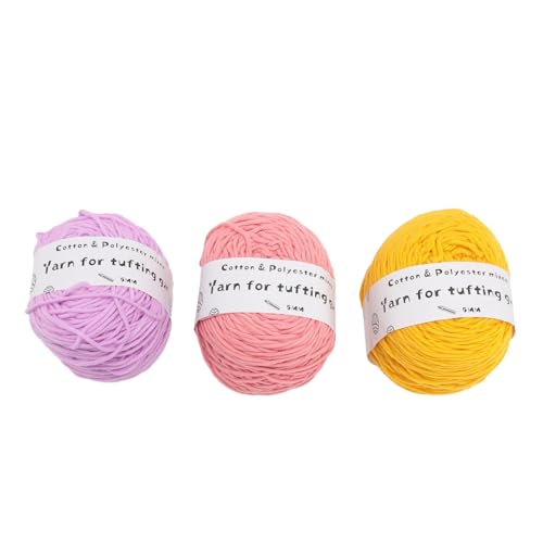 Tufting Garn weiche Baumwolle 8 Stränge leuchtende Farben Häkeln Haken Garnanfänger Untersetzerhelte Schals Tufting Garn weiche Baumwolle 8 Stränge leuchtende Farben Häkeln Haken Garnanfänger Untersetzerhelte Schals von ETAINGYEUN