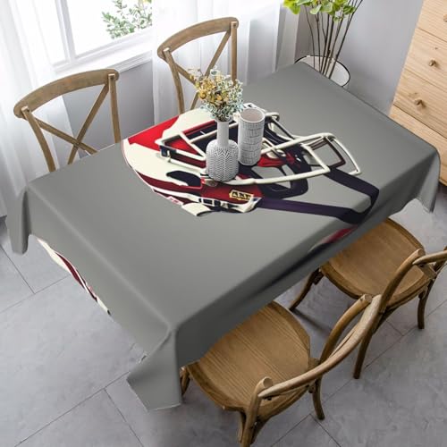 ETASUIOL American Football bedruckte Bauernhaus-Tischdecke, Party-Tischdecke, rechteckig, weiches Pfirsichleder-Gewebe ETASUIOL American Football bedruckte Bauernhaus-Tischdecke, Party-Tischdecke, rechteckig, weiches Pfirsichleder-Gewebe von ETASUIOL