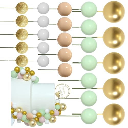 50 Stück Kuchendekorationen, runde Kuchendekorationen, Schaumstoff-Kuchenaufsätze, für Partys, Feiern 50 Stück Kuchendekorationen, runde Kuchendekorationen, Schaumstoff-Kuchenaufsätze, für Partys, Feiern von ETAWDE