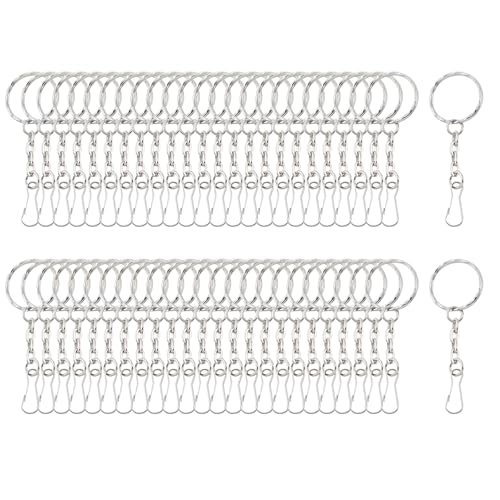 50 Stück einzigartige Blumenmuster Schlüsselanhänger Teil Metall Kette Link Legierung Textur Dekorative Schlüsselanhänger Verschlüsse für den täglichen Gebrauch von ETAWDE