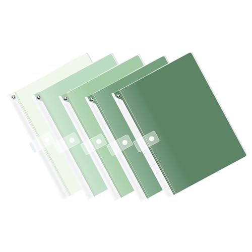 Dokumentenmappe mit langer Klemme für Testpapier, Hausaufgaben, 50 Blatt, transparent, 5 Stück von ETAWDE