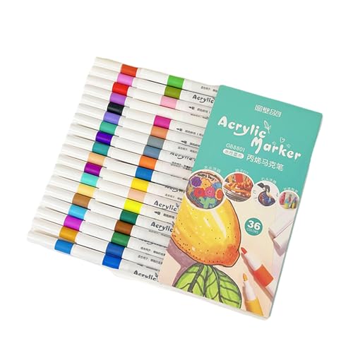 ETAWDE Acryl-Marker, Faserspitze, Acrylmalstift für Kinder, Studenten, Zeichnen, Kartenherstellung, Scrapbooking, Holzmarkierungsstift, 12/24/36 Farben ETAWDE Acryl-Marker, Faserspitze, Acrylmalstift für Kinder, Studenten, Zeichnen, Kartenherstellung, Scrapbooking, Holzmarkierungsstift, 12/24/36 Farben von ETAWDE