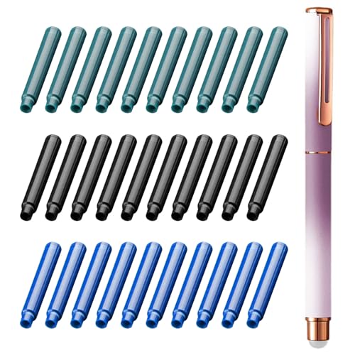ETAWDE Füllfederhalter und 30 Tintenpatronen, 0,38 mm Spitze, glatt zu schreiben, radierbar, für Studenten, Erwachsene, Anfänger, Handschriftwerkzeug ETAWDE Füllfederhalter und 30 Tintenpatronen, 0,38 mm Spitze, glatt zu schreiben, radierbar, für Studenten, Erwachsene, Anfänger, Handschriftwerkzeug von ETAWDE
