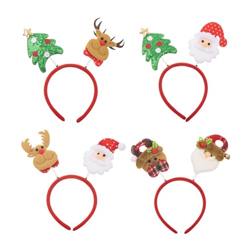 ETAWDE Stilvolle Weihnachts-Stirnbänder, 4 Stück, bequem, Urlaubskleidung, modisches Accessoire für Familientreffen ETAWDE Stilvolle Weihnachts-Stirnbänder, 4 Stück, bequem, Urlaubskleidung, modisches Accessoire für Familientreffen von ETAWDE