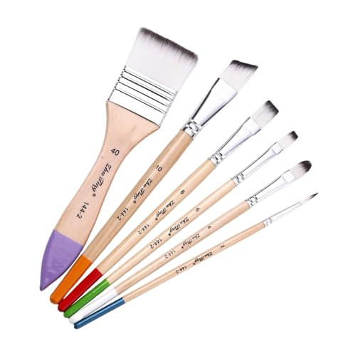 Künstlerpinsel-Set, Aquarell-Pinsel, Nylonhaar, Malerpinsel, Zeichenzubehör, 6 Stück Künstlerpinsel-Set, Aquarell-Pinsel, Nylonhaar, Malerpinsel, Zeichenzubehör, 6 Stück von ETAWDE