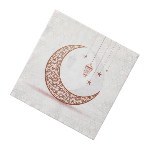 Set mit 1 Mond-Druck-Servietten, Tafelpapier, für Familienfeiern, Geburtstage und Themen-Abendessen von ETAWDE