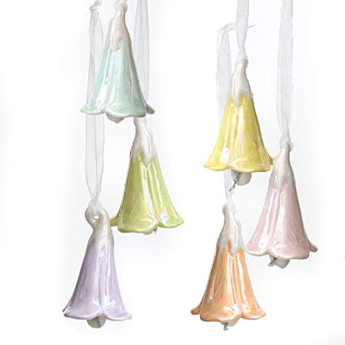 frühlingshafter dekorativer Blütenanhänger Anhänger Blüte als Lange Glockenblüte aus Porzellan in 6 Farben im 6-er Set frühlingshafter dekorativer Blütenanhänger Anhänger Blüte als Lange Glockenblüte aus Porzellan in 6 Farben im 6-er Set von ETC