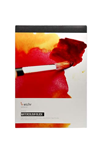 ETCHR Aquarellpapierblock – A4 professioneller Baumwoll-Block für kalte Presse 300 g – Kaltpresse Aquarell-Baumwoll-Papier Block – verwindungsbeständiger Aquarellpapierblock ETCHR Aquarellpapierblock – A4 professioneller Baumwoll-Block für kalte Presse 300 g – Kaltpresse Aquarell-Baumwoll-Papier Block – verwindungsbeständiger Aquarellpapierblock von ETCHR
