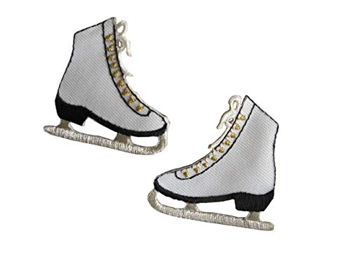 ETDesign #3391 Lot 2 Stück/Paar Schlittschuh-Stickerei zum Aufbügeln für Handwerk, Nähen, Kleidung – 4,5 x 4,8 cm ETDesign #3391 Lot 2 Stück/Paar Schlittschuh-Stickerei zum Aufbügeln für Handwerk, Nähen, Kleidung – 4,5 x 4,8 cm von ETDesign