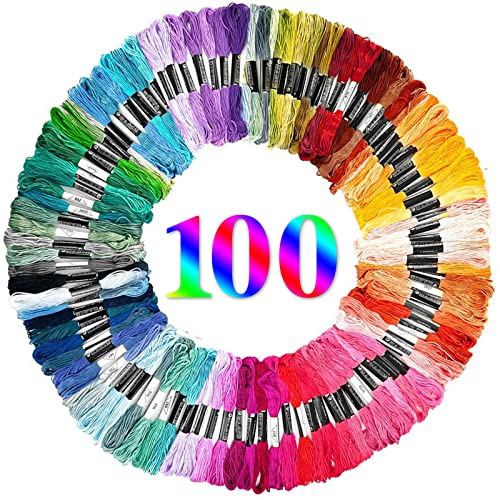 Stickgarn Baumwolle, 100 Farben Perlgarn für Freundschaftsbänder 6 Stränge pro Garn, jeweils 8 m lang Stickgarn Wird für Stickbilder, Kreuzstichfaden, Armbandfaden, Kunsthandwerksdrehfaden Stickgarn Baumwolle, 100 Farben Perlgarn für Freundschaftsbänder 6 Stränge pro Garn, jeweils 8 m lang Stickgarn Wird für Stickbilder, Kreuzstichfaden, Armbandfaden, Kunsthandwerksdrehfaden von ETELIAR