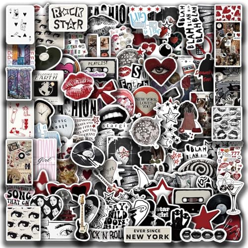 100Pcs Vinyl Aesthetic Downtown Girls Stickers Pack - Y2K Waterproof Decals for Water Bottle, Laptop, Skateboard - Trendy Stickers for Teens & Adults ﻿ von ETHEL