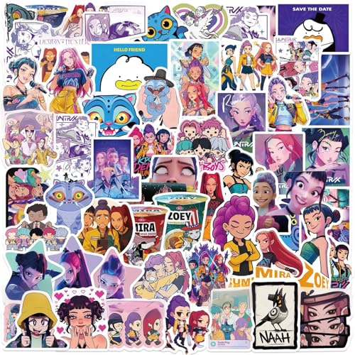 60 Sticker Set Anime Charakter Design, Wasserdichte K-Pop Inspired Aufkleber für Erwachsene & Teens, Vinyl Dekor für Laptop, Skateboard, Handyhülle, Helm, Geschenk 60 Sticker Set Anime Charakter Design, Wasserdichte K-Pop Inspired Aufkleber für Erwachsene & Teens, Vinyl Dekor für Laptop, Skateboard, Handyhülle, Helm, Geschenk von ETHEL