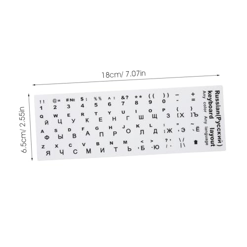 ETHZZLE 10 Stück Teiliges Russische Tastaturaufkleber mit Mattweißem Hintergrund Selbstklebende Buchstabensticker für Laptop Tastaturen Einfach Anzubringen Rückstandsfrei Entfernbar ETHZZLE 10 Stück Teiliges Russische Tastaturaufkleber mit Mattweißem Hintergrund Selbstklebende Buchstabensticker für Laptop Tastaturen Einfach Anzubringen Rückstandsfrei Entfernbar von ETHZZLE