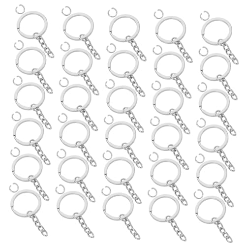 ETHZZLE 100 Stück Teiliges Schlüsselring Silber Flach mit Kette und Offenen Sprungringen Leichte Metall Schlüsselanhänger für Diy Schmuckherstellung Praktische Schlüsselringe mit Sicherer ETHZZLE 100 Stück Teiliges Schlüsselring Silber Flach mit Kette und Offenen Sprungringen Leichte Metall Schlüsselanhänger für Diy Schmuckherstellung Praktische Schlüsselringe mit Sicherer von ETHZZLE