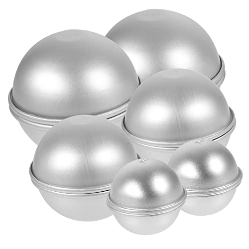 ETHZZLE 12 Stück Teiliges Aluminium Halbkugel Backform Halbkreisförmige DIY Gießform für Badebomben und Kuchen Langlebig Leicht zu Reinigen Tiefes Formdesign für Starke Ergebnisse von ETHZZLE