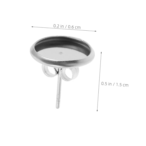 ETHZZLE 180 Stück Teiliges Edelstahl Ohrstecker Blank Cabochon Lünette mit Ohrstecker Basis für DIY Schmuckherstellung Vielseitige Langlebige Fassungen von ETHZZLE