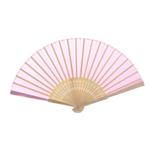 ETHZZLE 2 Stück Klassische Faltbare Handfächer für Damen Zartes Chinesisches Design Rosa mit Aufbewahrungsbox für Sommer Hochzeit Party und von ETHZZLE