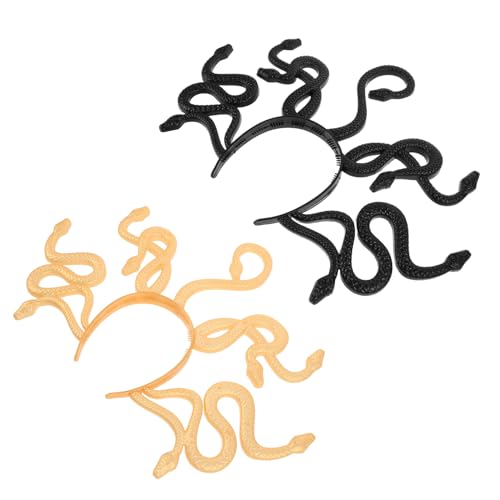 ETHZZLE 2 Stück Medusa Schlangen Stirnband Halloween Cosplay Kopfstück mit Realistischen Details Leichter für Frauen Karneval Maskerade Kostüm Zubehör von ETHZZLE