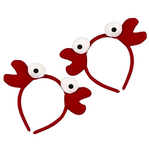 ETHZZLE 2 Stück Süßes Halloween Krabben Stirnband Leichtes Cosplay Haarreif Party Kopfbedeckung für Damen Mädchen Attraktives Accessoire für Fotos und Festlichkeiten von ETHZZLE