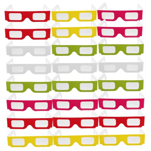 ETHZZLE 30 Stück Teiliges Papier Feuerwerksbrillen für Bunten Farben Leicht und Bequem Lebendige Effekte als Partyzubehör und Geburtstagsgeschenke Geeignet für Heimkino und Valentinstag von ETHZZLE