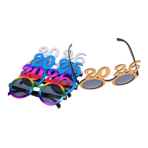 ETHZZLE 4 Stück Teiliges Silikonbrillen für Silvester und Abschlussfeier Stabile Pc Material Partybrillen mit Auffälligem Design Vielseitige Foto Requisiten für Erwachsene Bunte ETHZZLE 4 Stück Teiliges Silikonbrillen für Silvester und Abschlussfeier Stabile Pc Material Partybrillen mit Auffälligem Design Vielseitige Foto Requisiten für Erwachsene Bunte von ETHZZLE