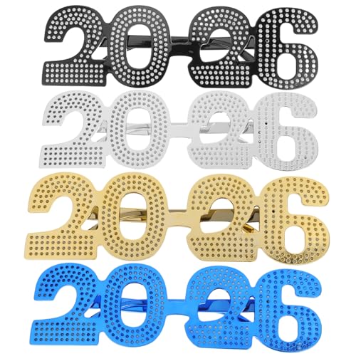 ETHZZLE 4stücke Silvesterpartybrille Zahl Glitzer-zahlenbrillen Für Abschlussklasse Lustige Partybrillen Für Erwachsene Und Party-foto-requisiten ETHZZLE 4stücke Silvesterpartybrille Zahl Glitzer-zahlenbrillen Für Abschlussklasse Lustige Partybrillen Für Erwachsene Und Party-foto-requisiten von ETHZZLE